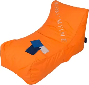 Kids Bean Bag Chair - Floor Chair Couch Lazy Lounger Memory Foam Sofa with Dirt-Proof Oxford Fabric&Side Pocket for Kids Age 2 and Up,MOM I'm FINE, Orange