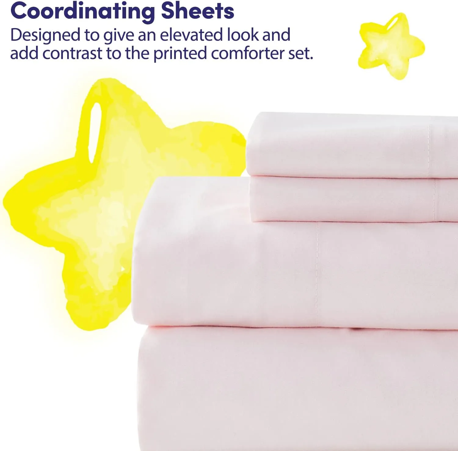 Kids Bedding Set Bed in a Bag for Boys and Girls Toddlers Printed Sheet Set and Comforter , Twin, Rainbow Unicorn