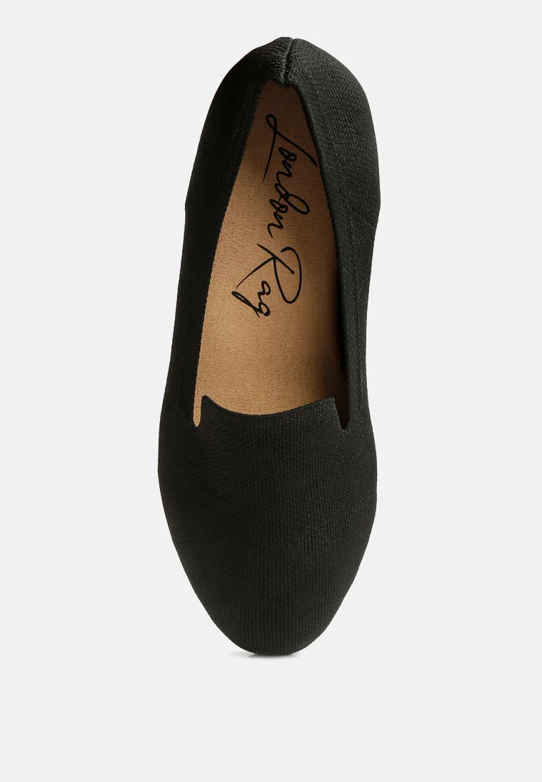 Knitted Flat Heel Loafers