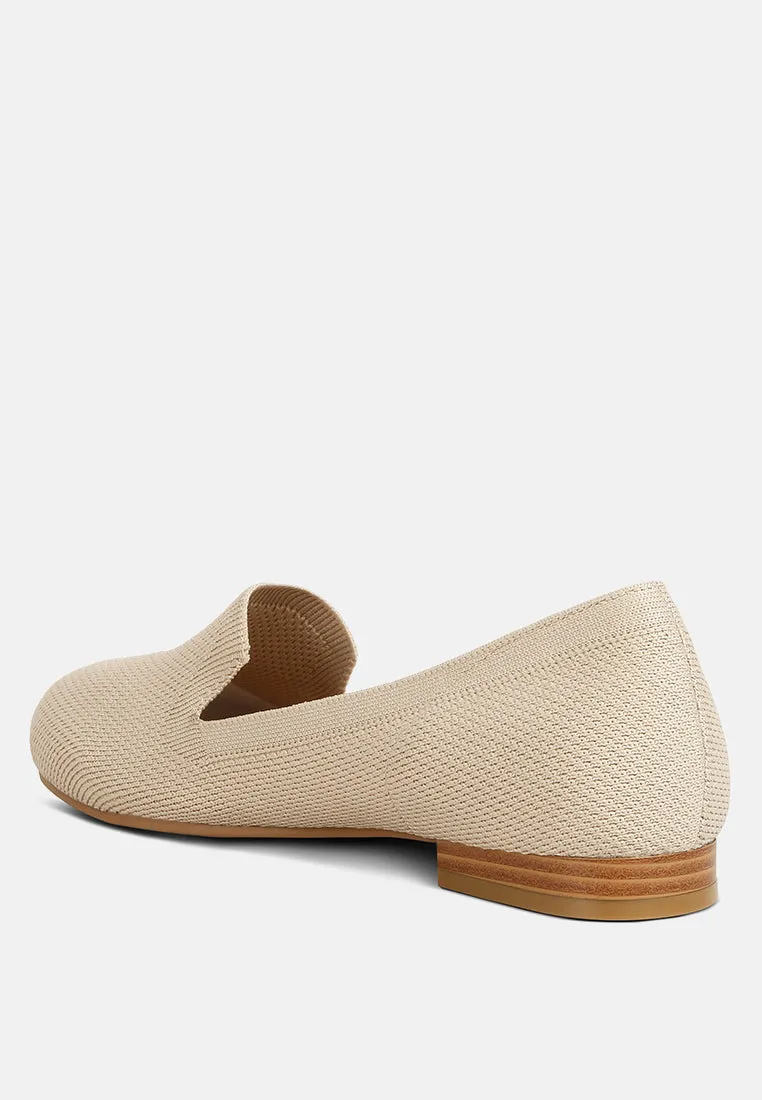 Knitted Flat Heel Loafers