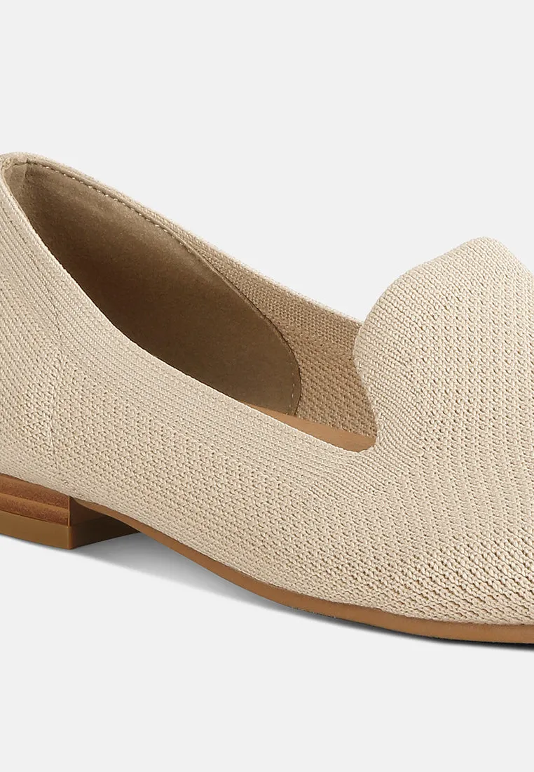 Knitted Flat Heel Loafers