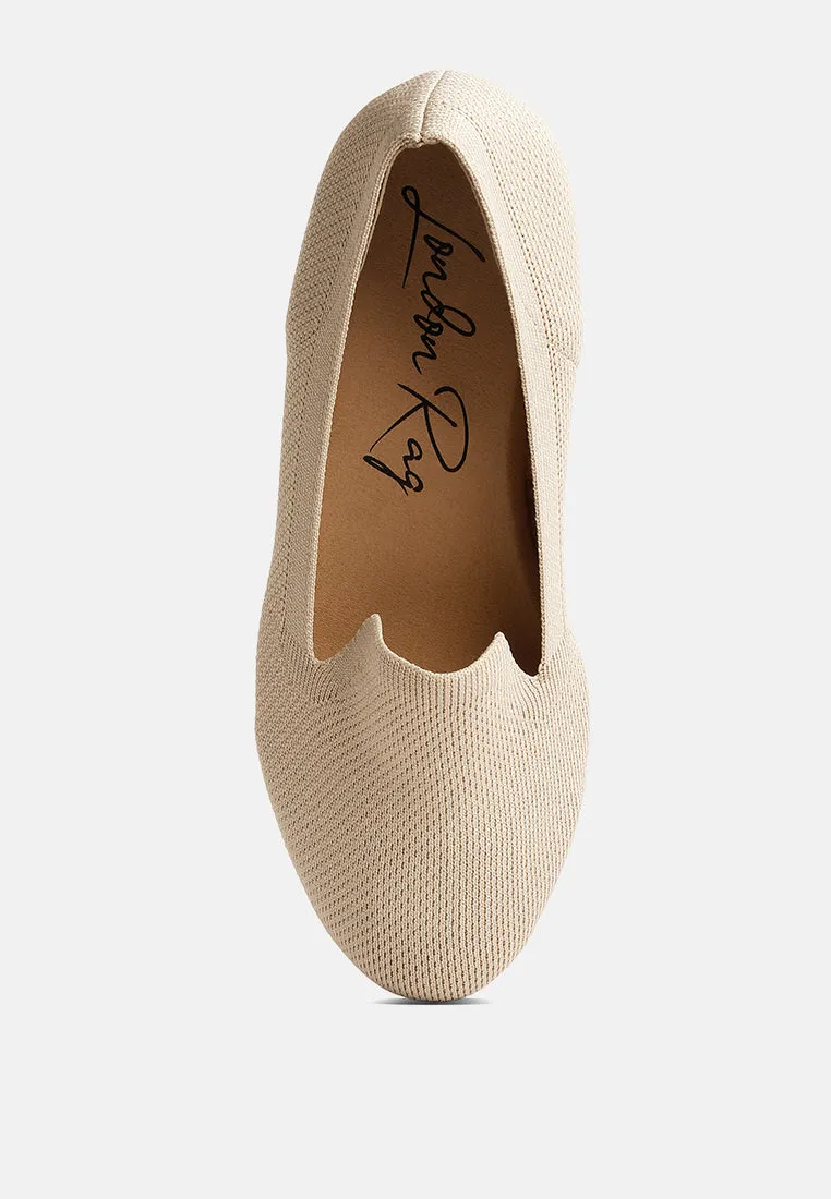 Knitted Flat Heel Loafers