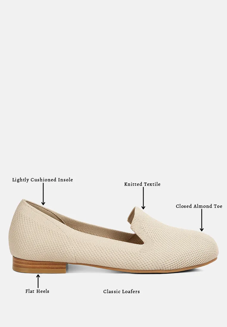 Knitted Flat Heel Loafers