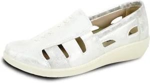KOZI Women Comfort Casual Wedge Sandal Shoe Slip-On Loafer Mary Jane Round or Cap Toe with Removable Insole