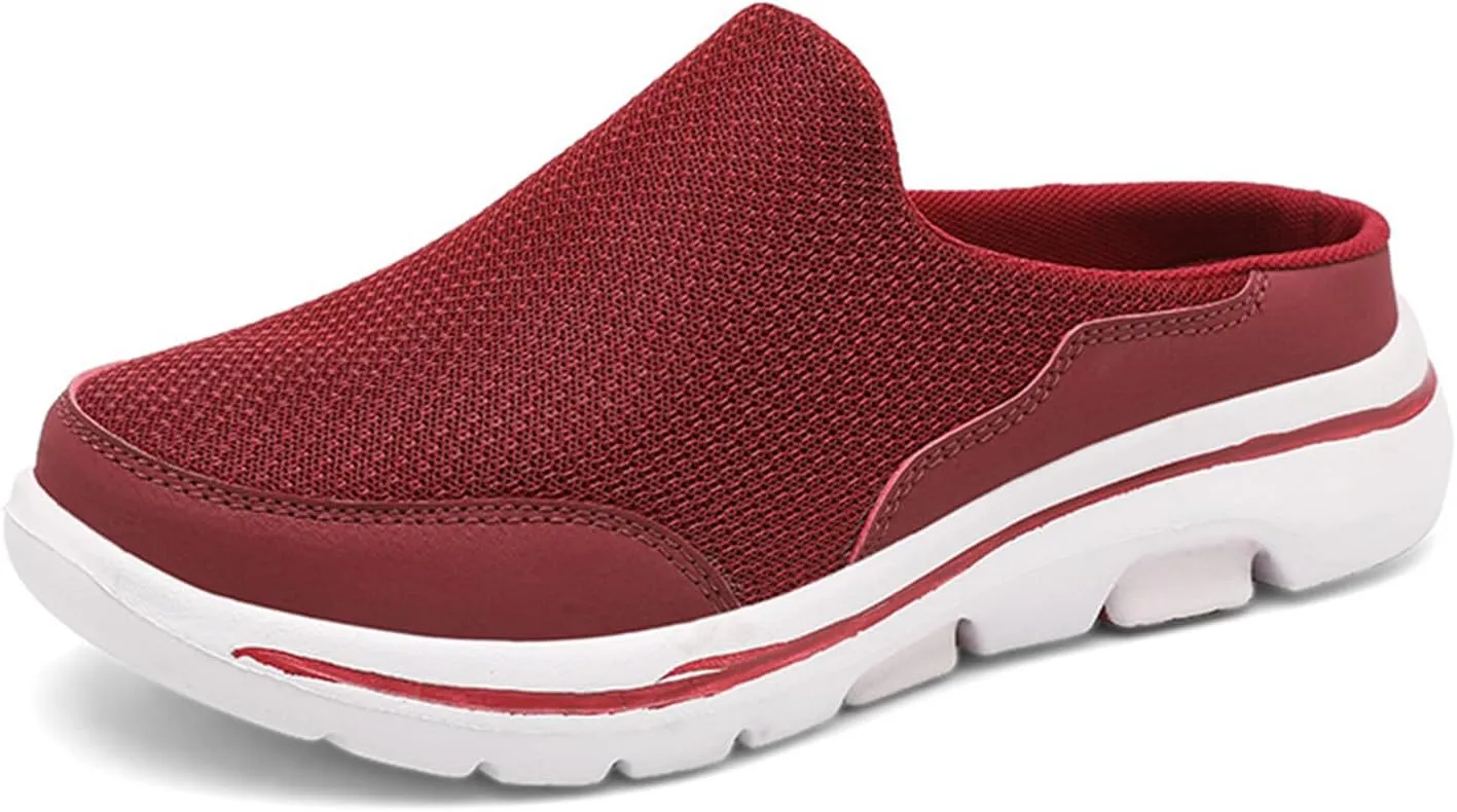 Kubbon Slip On Mules & Clogs for Womens Mens Breathable Mesh Walking Mules Sneakers Backless Hiking Shoes for Traveling Closed Toe Slippers