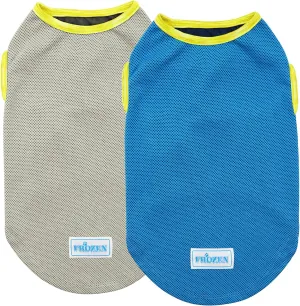 KYEESE 2 Pack Dog Cooling Shirts - Breathable Instant Cooling Vests, Lightweight for Summer Dog Apparel, Blue Grey, X-Large