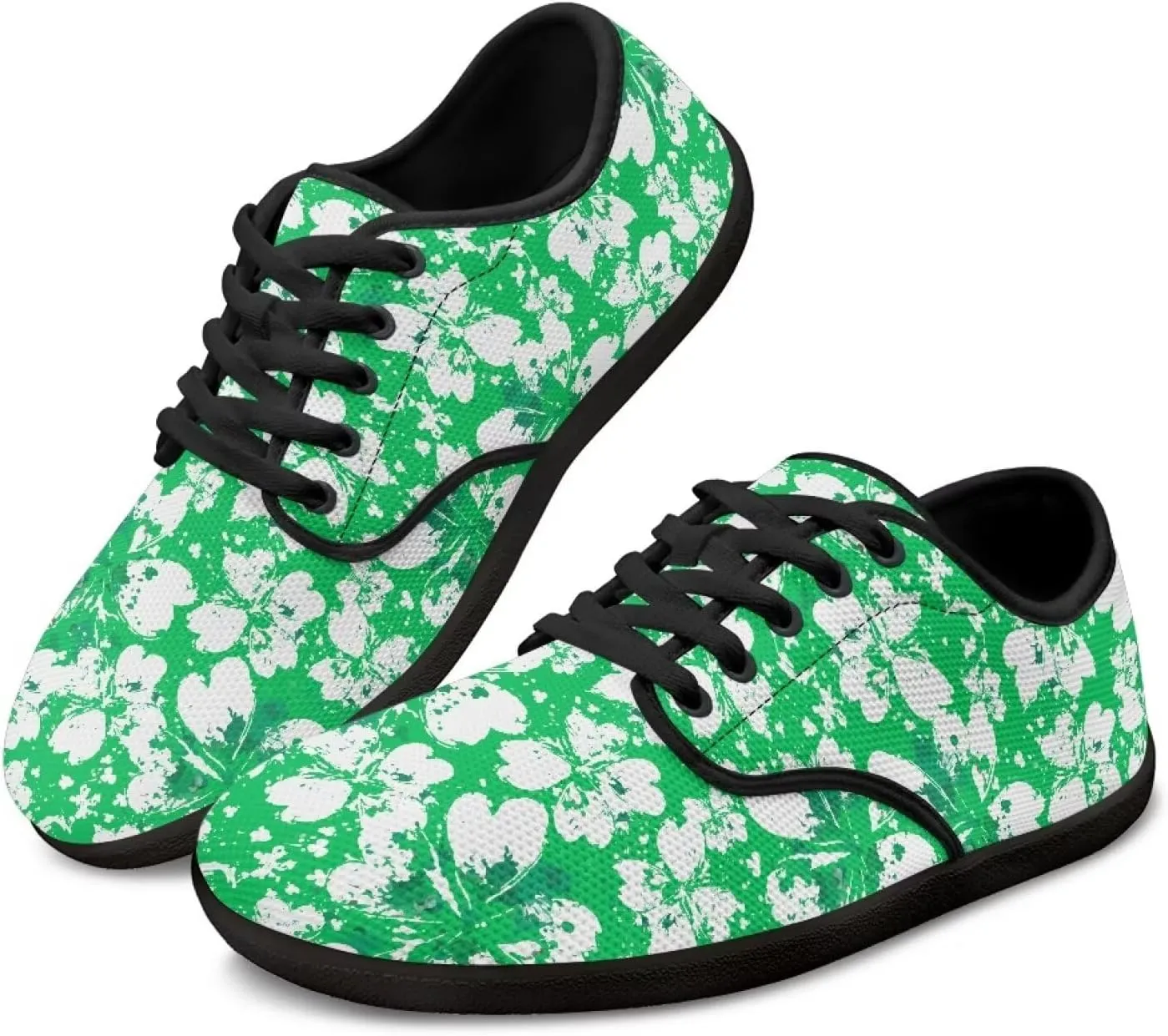 Lace Up Barefoot Shoes for Women Wide Toe Walking Flat Shoes Breathable Non Slip Sports Sneakers Zero Drop Sole US 6-12.5