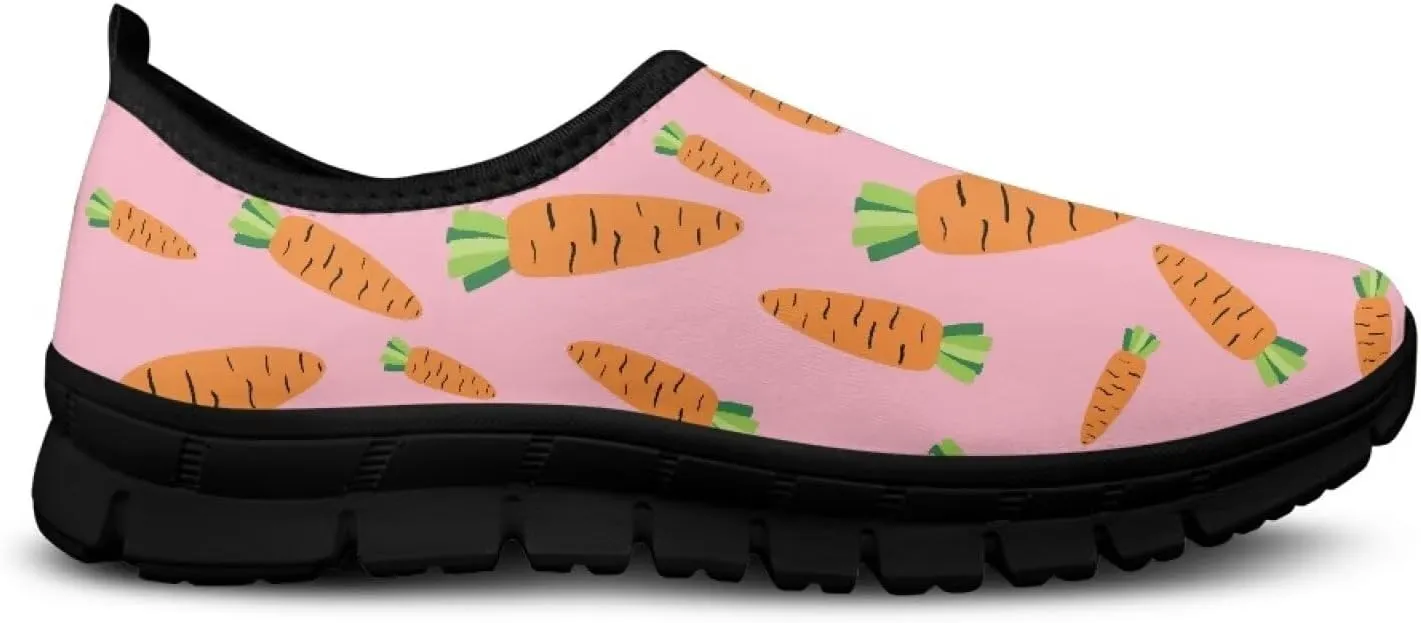 Ladies Lightweight Tennis Shoes Non-Slip Running Walking Sneakers Slip on Work Casual Comfor Gym Shoes