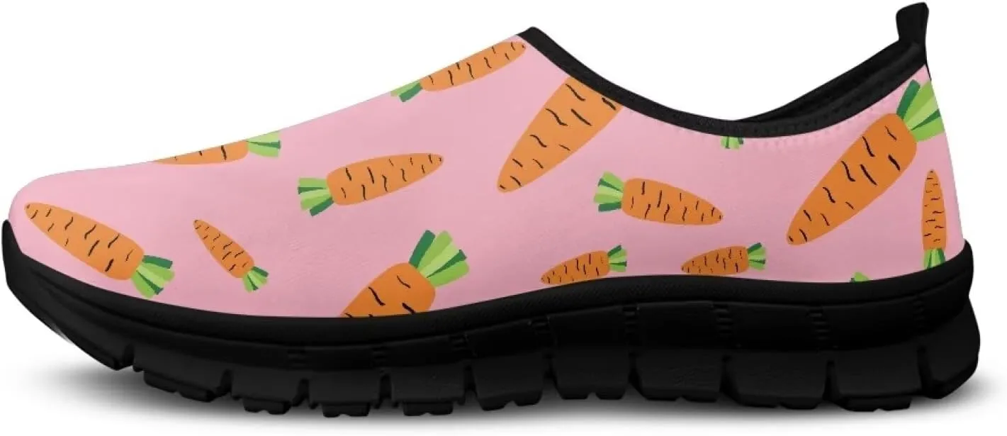 Ladies Lightweight Tennis Shoes Non-Slip Running Walking Sneakers Slip on Work Casual Comfor Gym Shoes