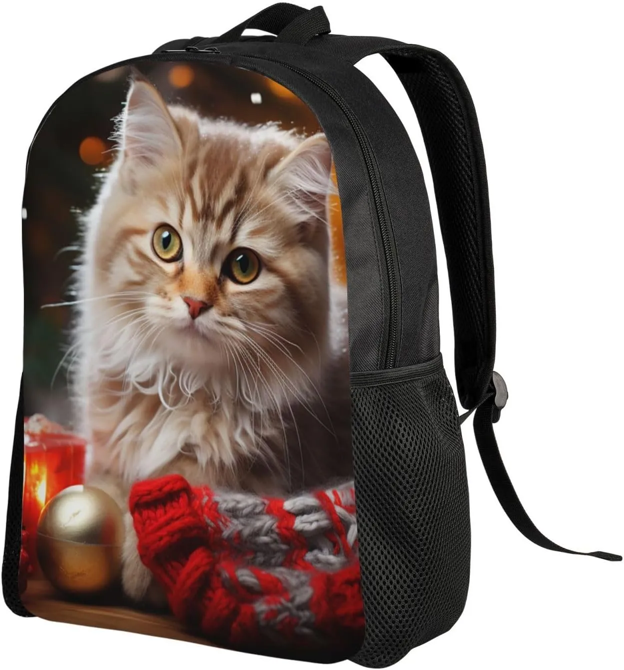Laptop Backpack for Men Women Carry On Backpack Christmast Cat Backpack Lightweight Travel Bag Casual Daypack