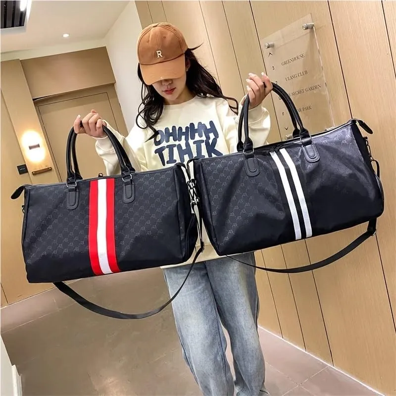 Large Size Travel Bag Design Luxury Duffle Tote Bags For Women And Men 2025 new In PVC Printing Letter Modification Handbags(Red)