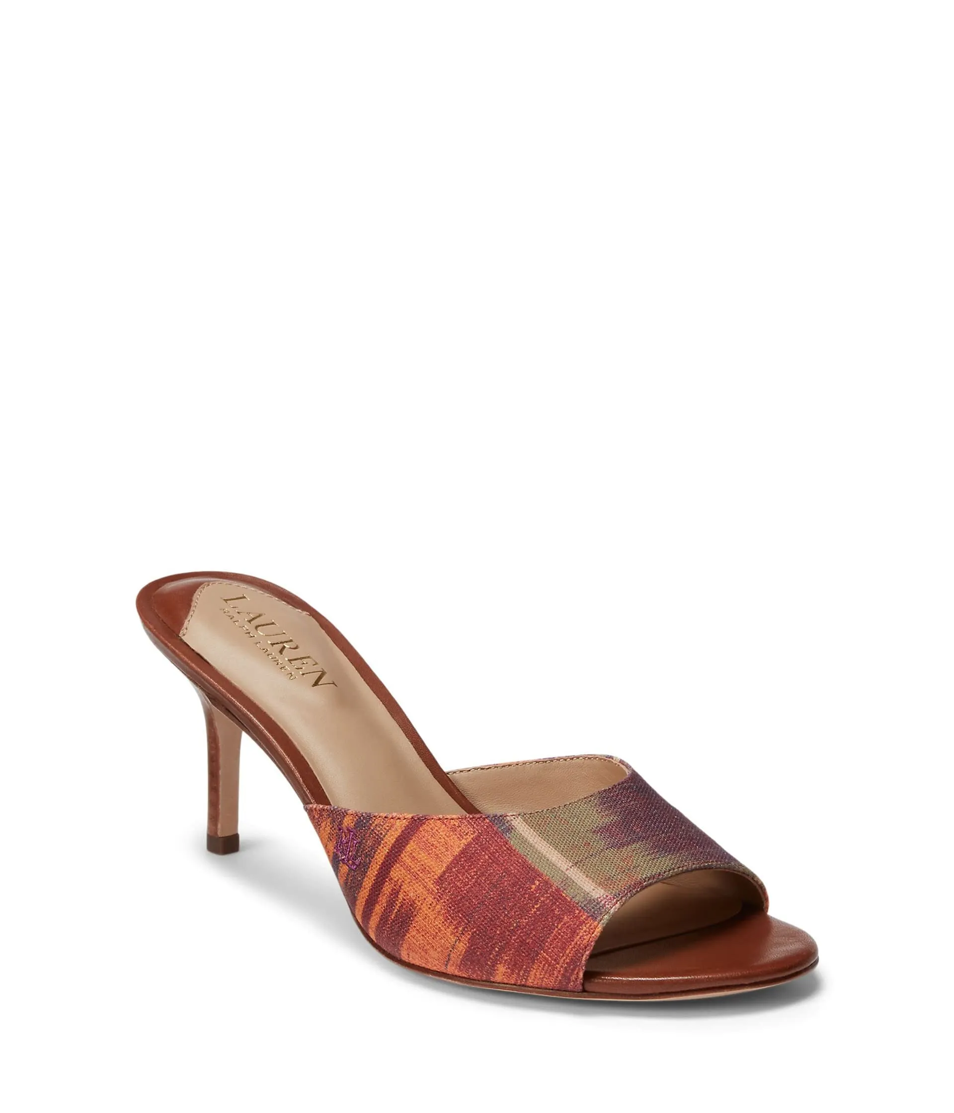 Lauren Ralph Lauren Lyanna Geo-Print Canvas Sandal Red Multi 6.5 B (M)