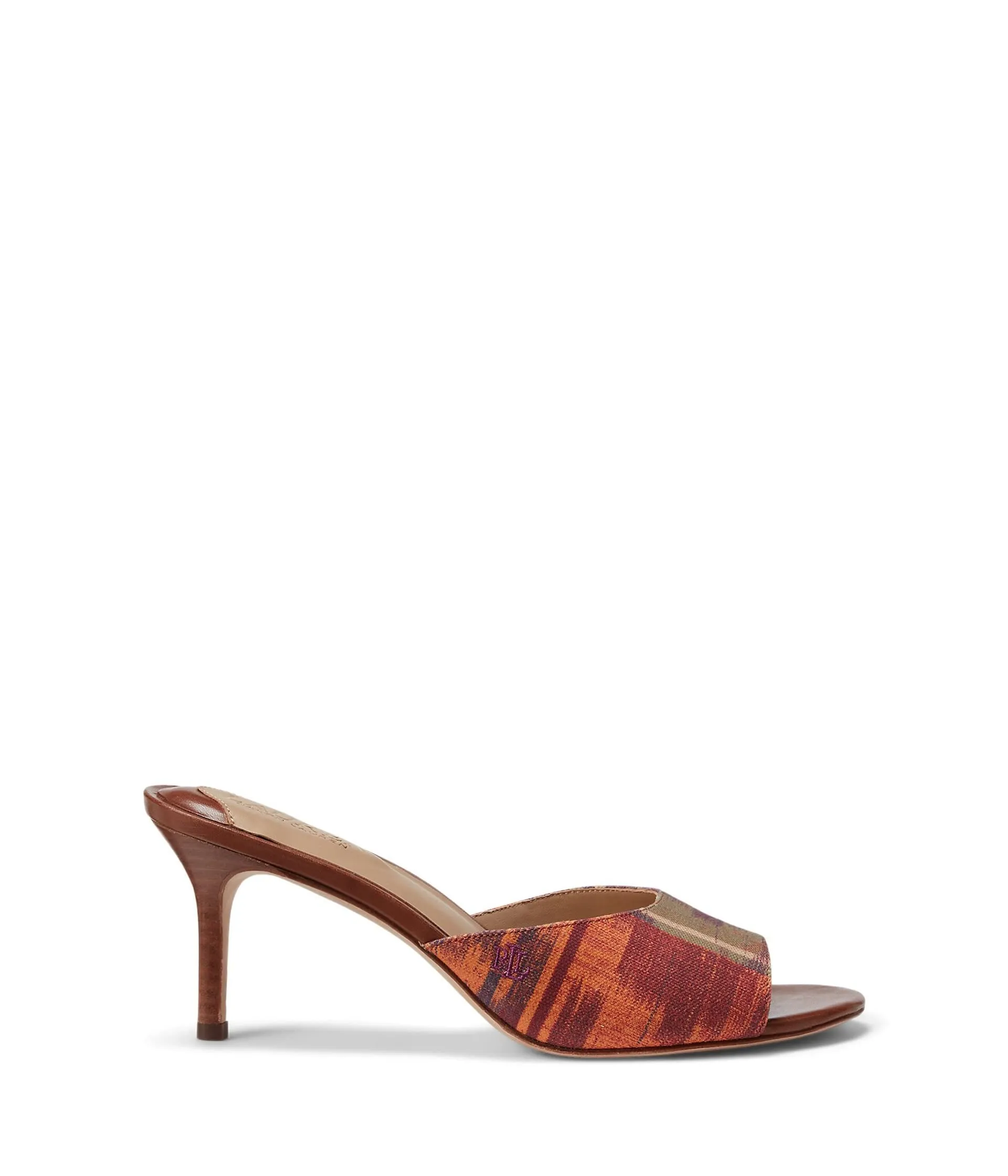 Lauren Ralph Lauren Lyanna Geo-Print Canvas Sandal Red Multi 6.5 B (M)