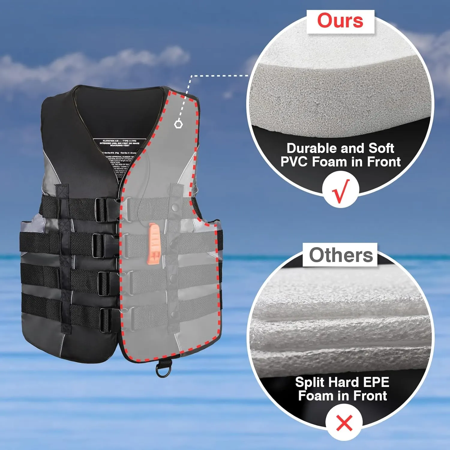 Leader Accessories Adult Universal USCG Approved Vest