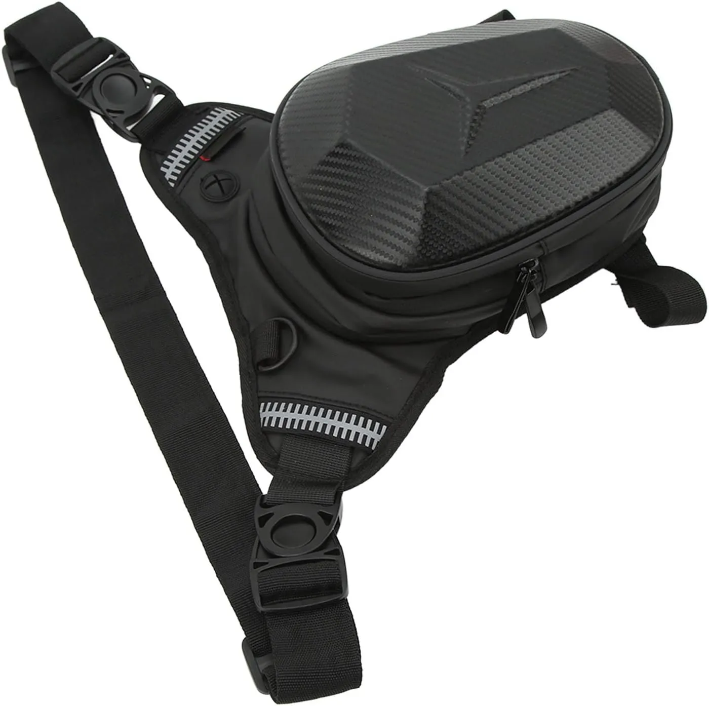 Leg Bag,Motorcycle Cycling Waist Waterproof Fanny Pack Motorcycle Drop Leg Bag with Leg Strap for Hiking Climbing Cycling(carbon fiber style)