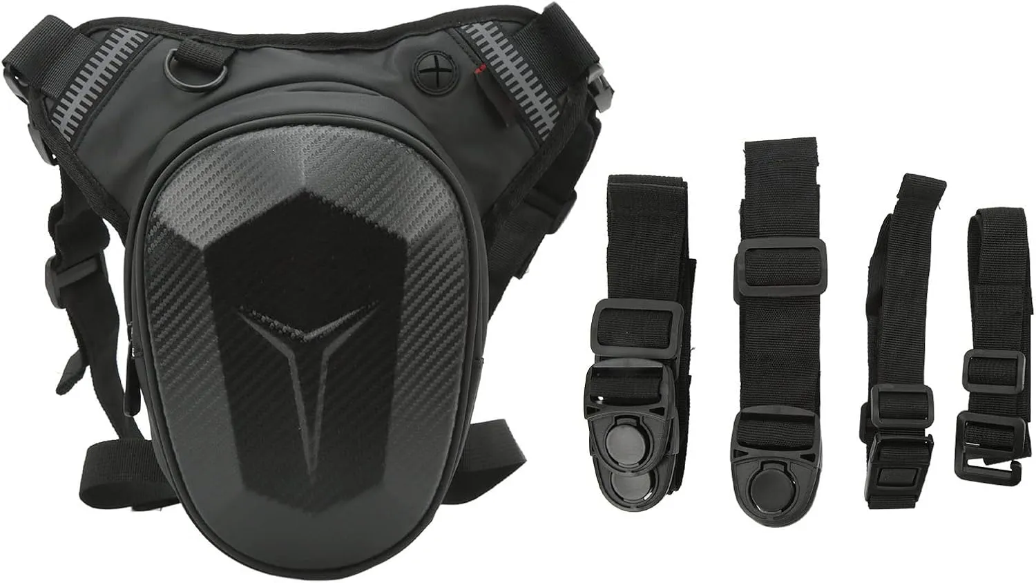 Leg Bag,Motorcycle Cycling Waist Waterproof Fanny Pack Motorcycle Drop Leg Bag with Leg Strap for Hiking Climbing Cycling(carbon fiber style)