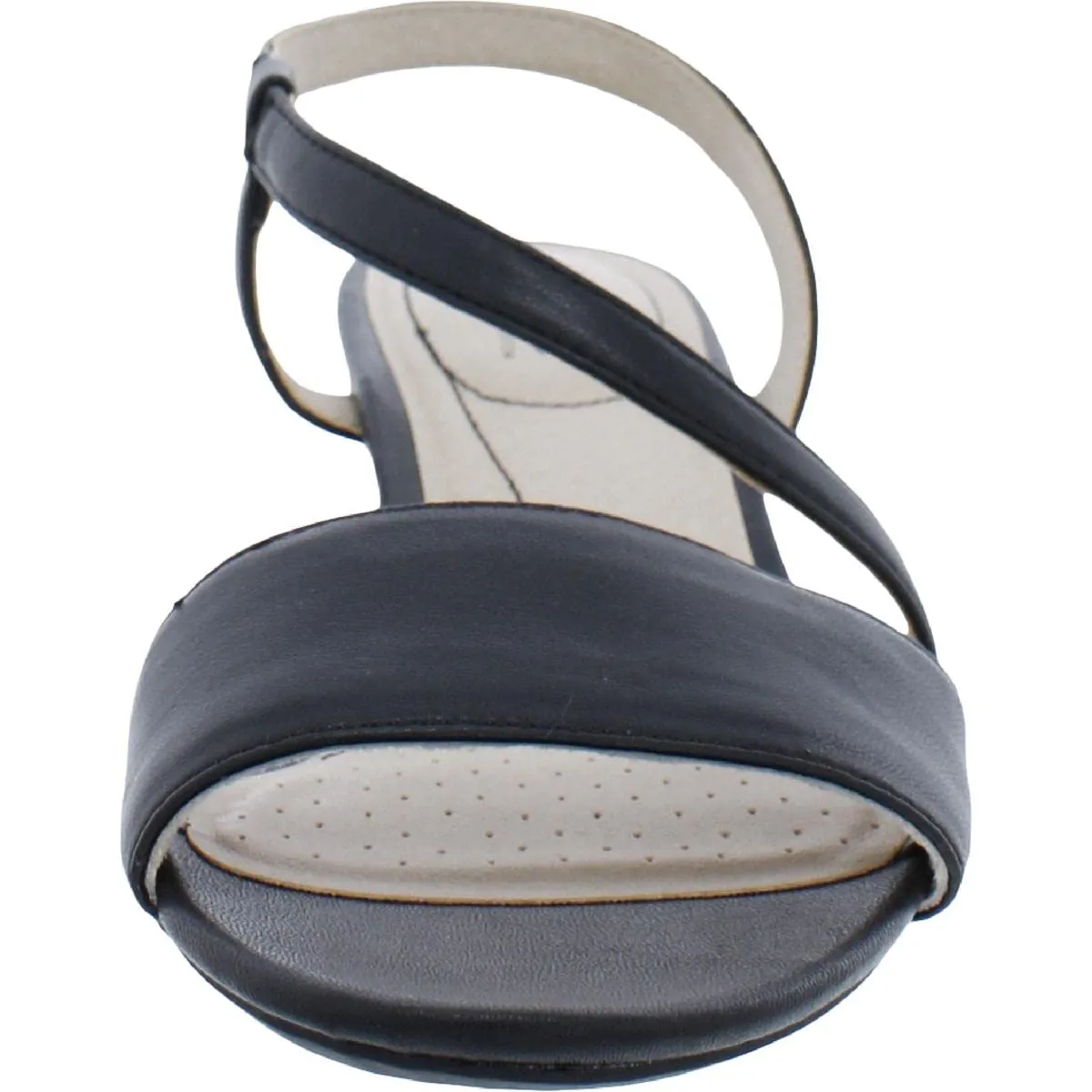 LifeStride Womens Yasmine Wedge Sandal Black Canvas 9 M