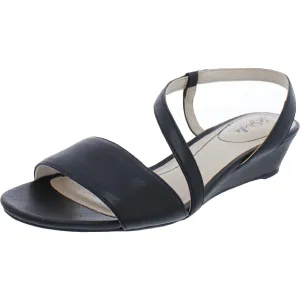 LifeStride Womens Yasmine Wedge Sandal Black Canvas 9 M