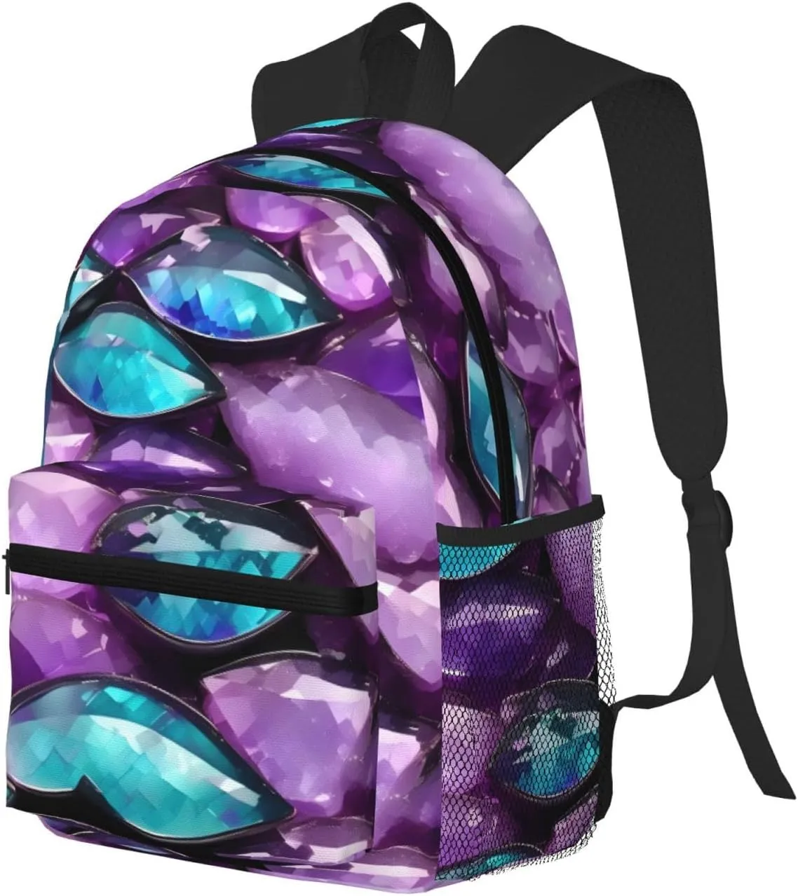 Lightweight Laptop Backpack,Casual Daypack Travel Backpack Bookbag Work Bag for Men and Women-Mermaid Pastel Pink Purple Aqua