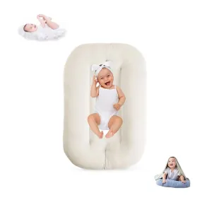 Lucakuins Baby Lounger for Infants 0-12 Months, Bionic Design, Organic Cotton Breathable Lounger