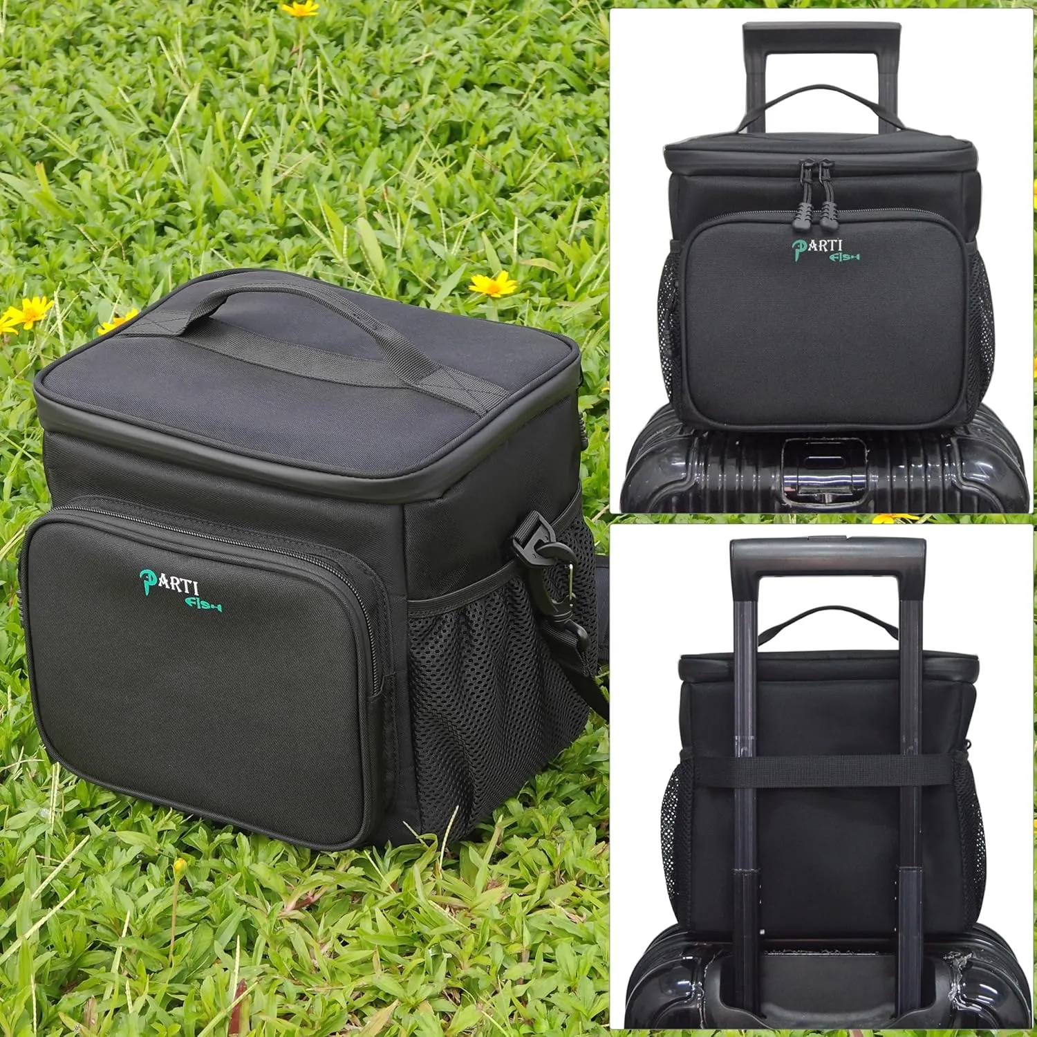 Lunch Bag Lunch Box 12L Medium Soft Lunch Cooler Box Bag Loncheras 5-Layers Strong Thermal Water-leak-proof Anti-slip-fall Construction Work Outdoor Cycling Hiking For Men Women, Black