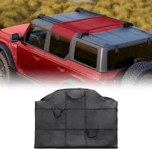 Mabett Hard Top Storage Bag Compatible with Ford Bronco 2024 2023 2022 2021, Middle Roof Panel Over Second Row Seat fit Bronco Accessories 4-Door, Mid Panel (Black)