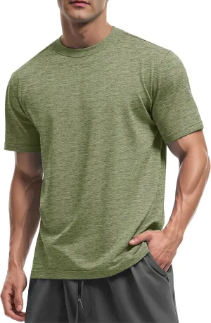 MAGCOMSEN Men's Short Sleeve Sun Protection Shirts Quick Dry Athletic T-Shirts Hiking Running Workout Gym Rash Guard