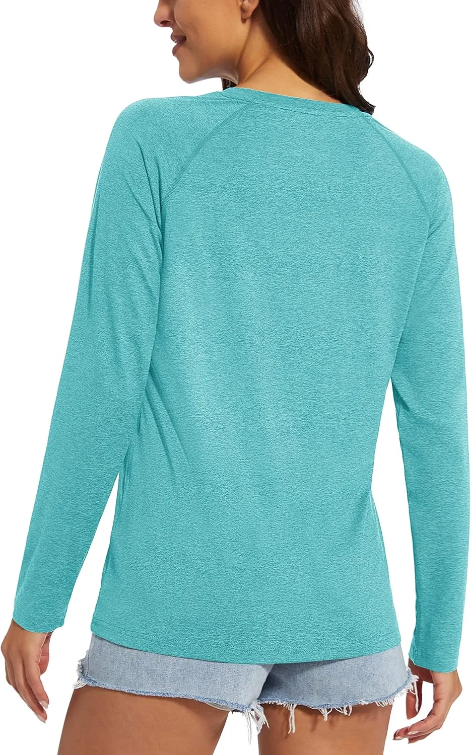MAGCOMSEN Women's Long Sleeve Shirts UPF 50  Workout Tops Sun Protection Athletic Running Swim Rash Guard