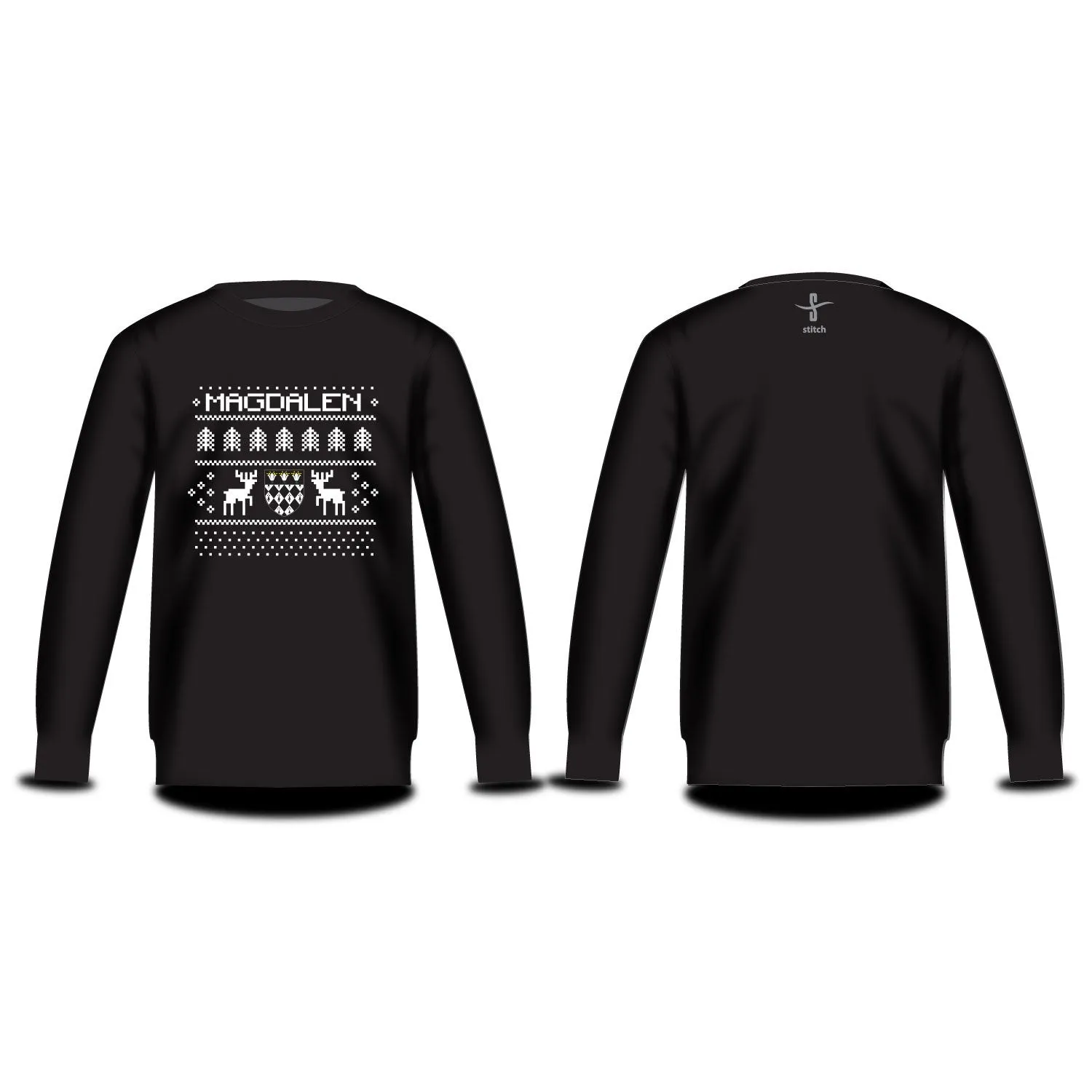Magdalen College Oxford Christmas Jumper Sweatshirt Black