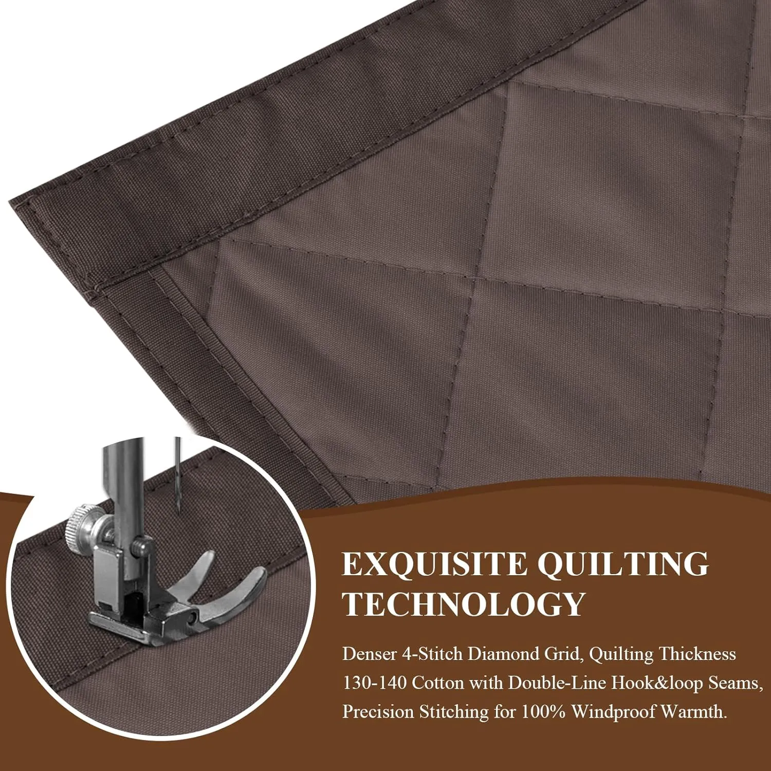 MAGZO Magnetic Thermal Insulated Door Cover Curtain 32" x 80", Upgraded Oxford Filled with Thicken Cotton, Insulating Blanket for Winter/Sliding Glass/Patio/Single/Entry/Front/Back Doors, Brown