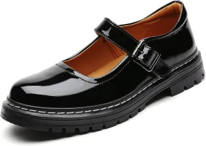 Mary Jane Shoes Women Platform Non-Slip Classics Round Toe Ankle Strap Comfort Casual Oxford Dress Work Mary Jane Flat Shoes
