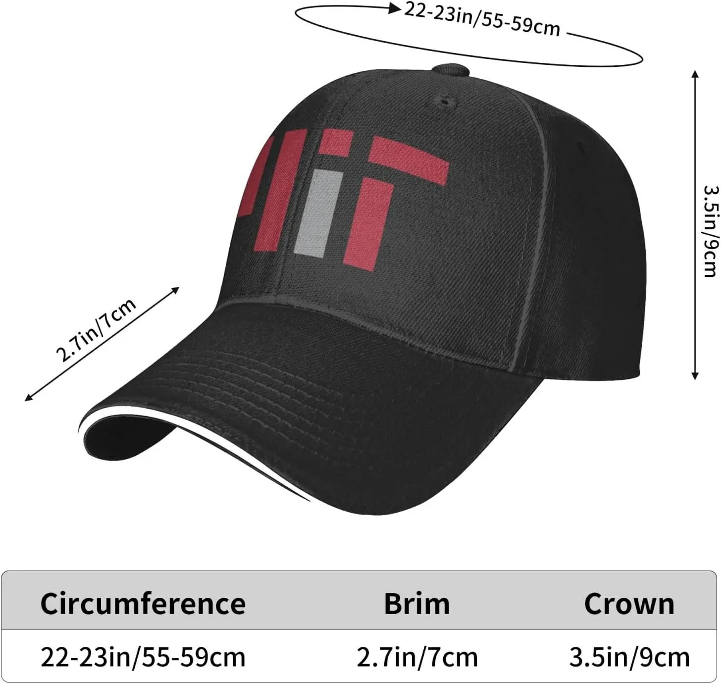 Massachusetts Institute of Technology Logo Sandwich Cap Unisex Classic Baseball Capunisex Adjustable Casquette Dad Hat
