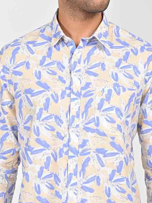Men Printed Full Sleeve Cotton Shirt