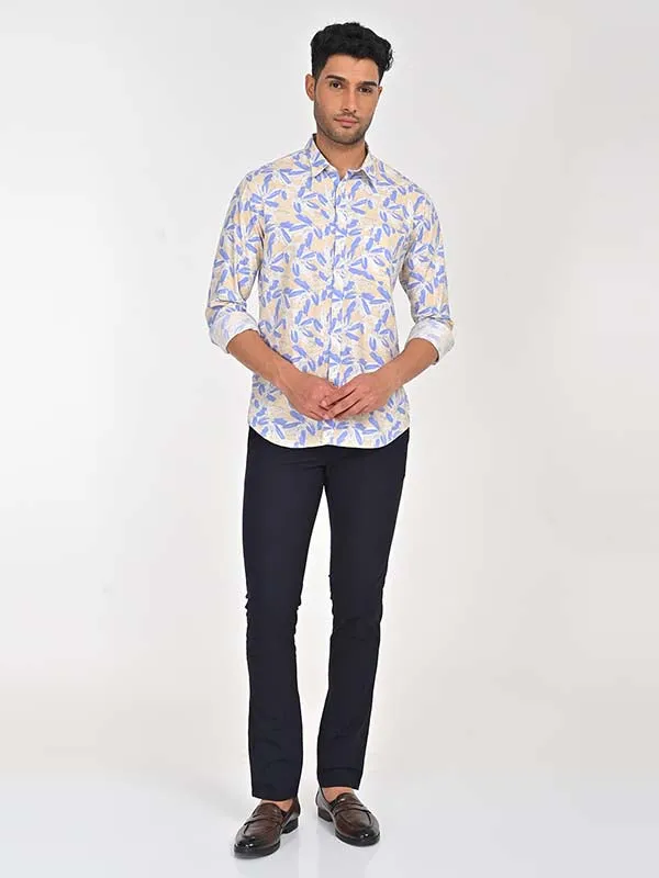 Men Printed Full Sleeve Cotton Shirt