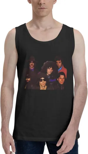 Men's Breathable Cotton Tank Top Versatile Stretchy Durable Rround Neck Singlet
