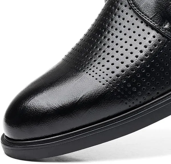 Men's Brogue Oxfords Wingtip Dress Shoes Genuine Leather Lace-Up Formal Casual Shoes for Wedding Office