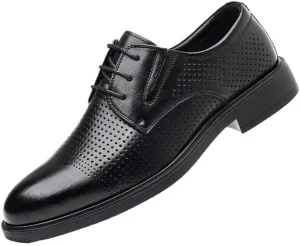 Men's Brogue Oxfords Wingtip Dress Shoes Genuine Leather Lace-Up Formal Casual Shoes for Wedding Office