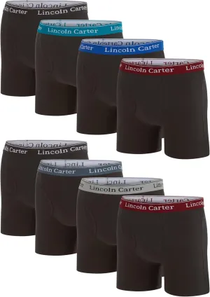 Mens Cotton Stretch Boxer Briefs, Fly/No Fly - Breathable Anti Chafing Tagless Underwear for Men - Multipack