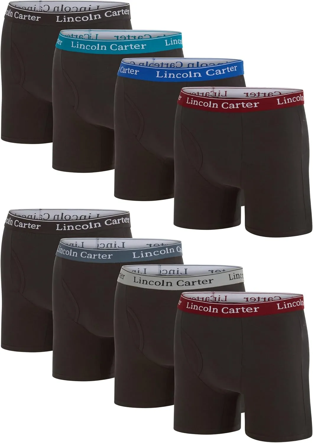 Mens Cotton Stretch Boxer Briefs, Fly/No Fly - Breathable Anti Chafing Tagless Underwear for Men - Multipack