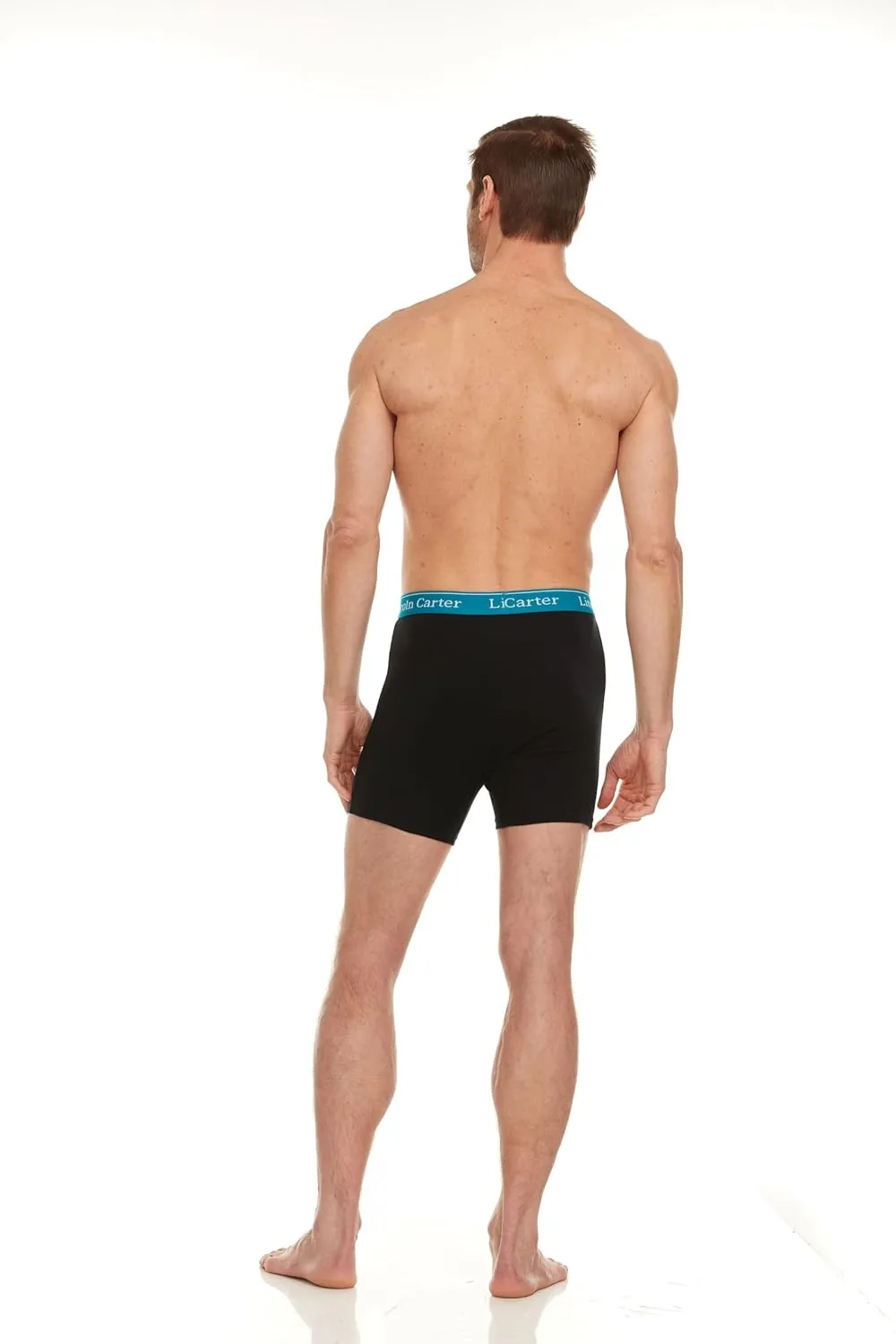 Mens Cotton Stretch Boxer Briefs, Fly/No Fly - Breathable Anti Chafing Tagless Underwear for Men - Multipack