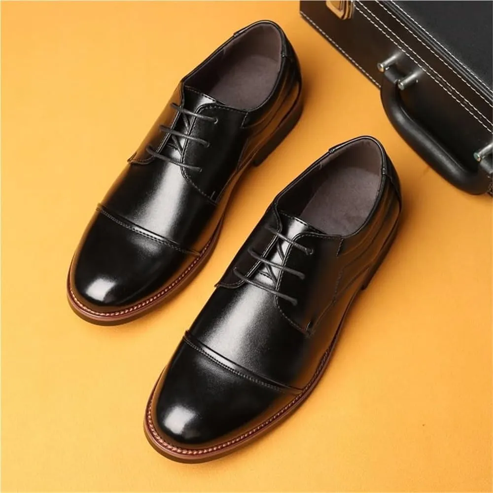 Mens Dress Sneakers Formal Non-Slip Business Wingtip Lace Up Lightweight All-Day Comfort Non-Slip Oxfords Shoes