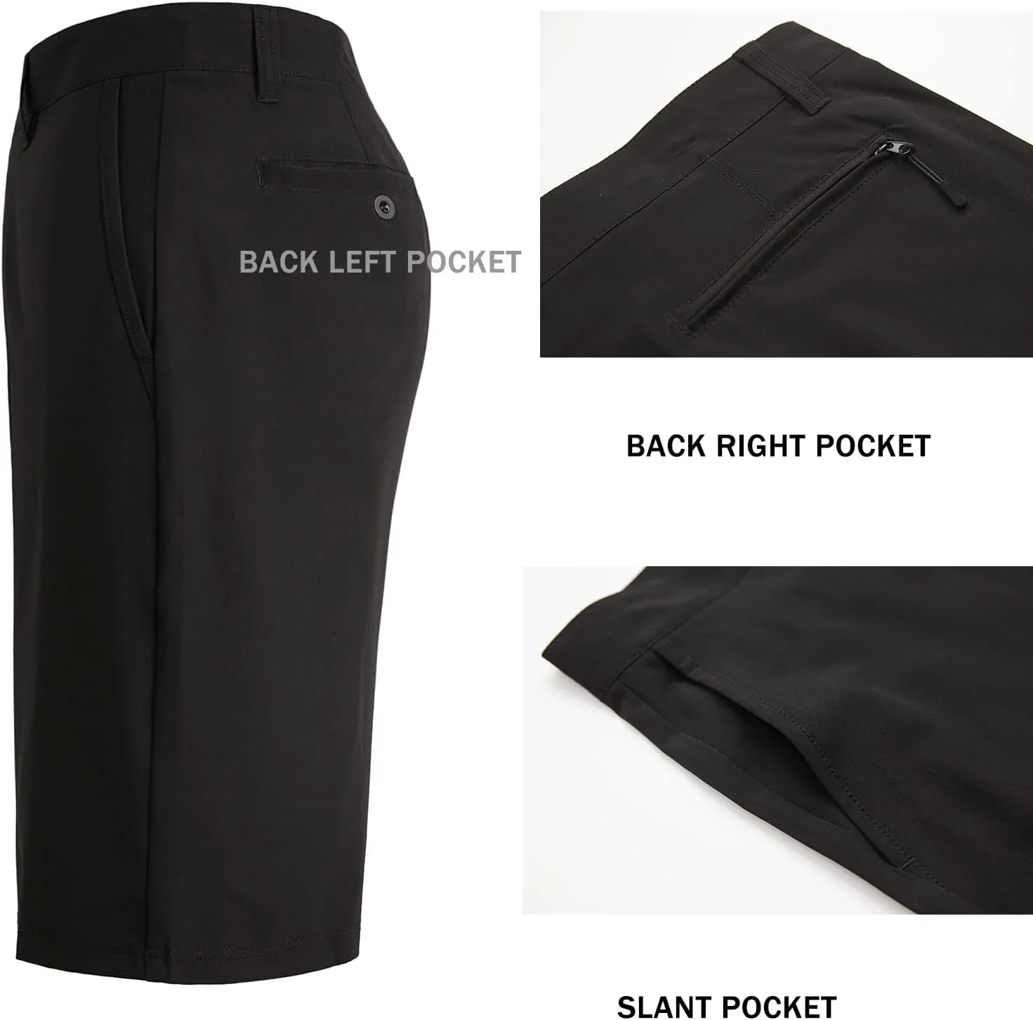 Men’s Hybrid Shorts Chino Golf Athletic Casual Quick Dry Walk Boardshort