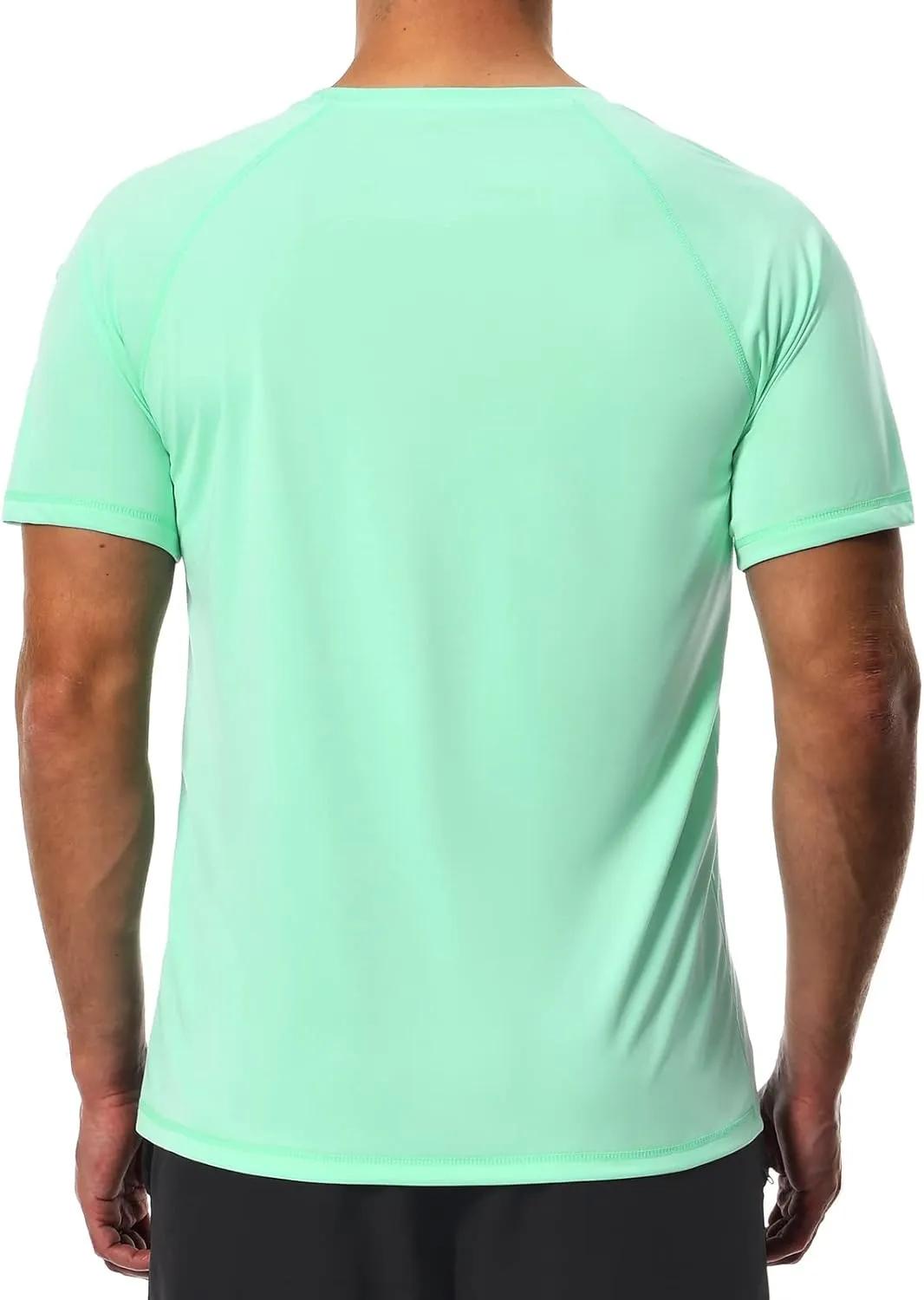 Men's Swim Shirts Quick Dry Rash Guard UPF 50  Sun Protection Fishing Beach Water Shirts Short Sleeve