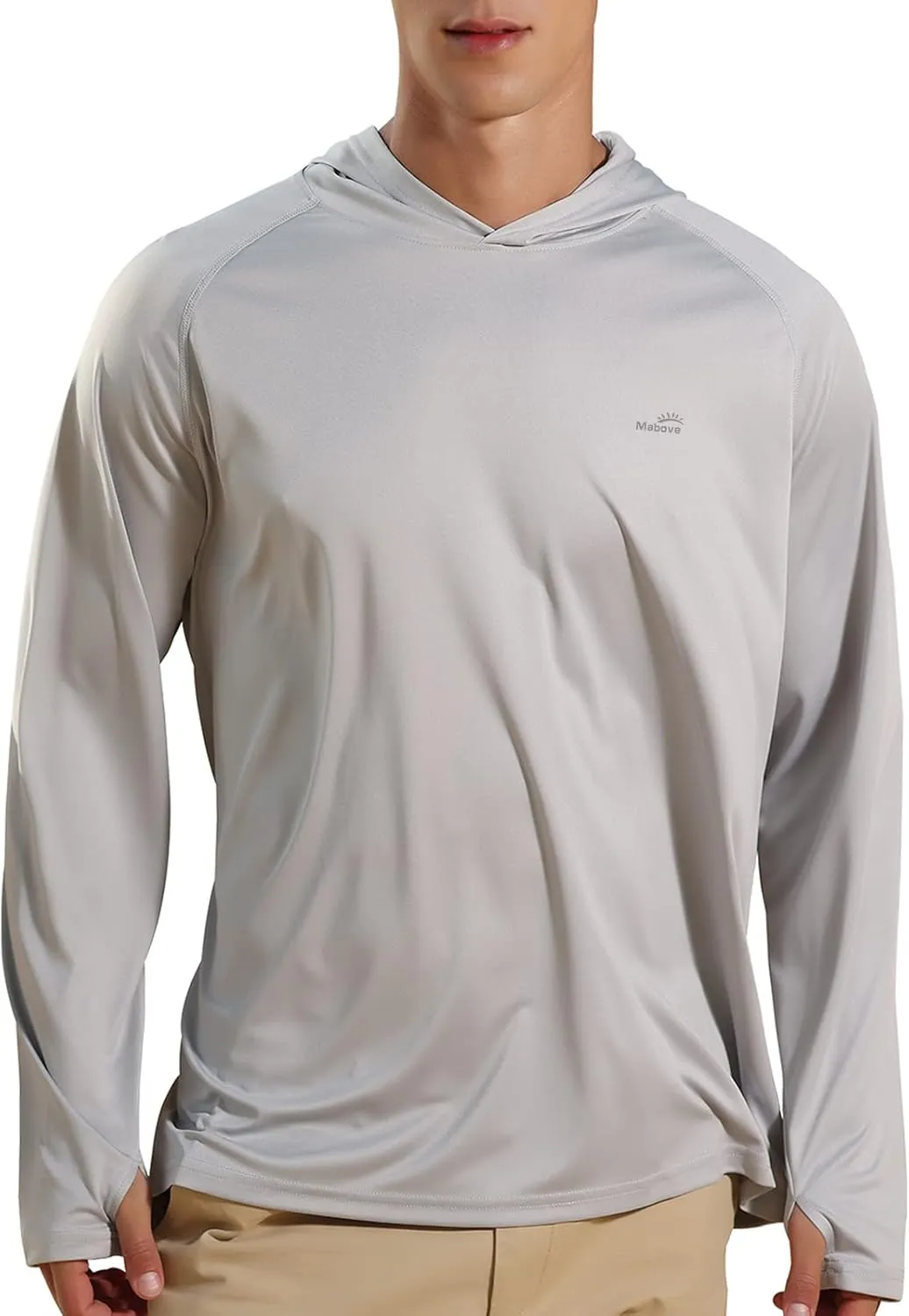 Men's UPF 50  Long Sleeve Sun Shirts UV Protection Hoodie Rash Guard Hiking Fishing Swim T Shirt