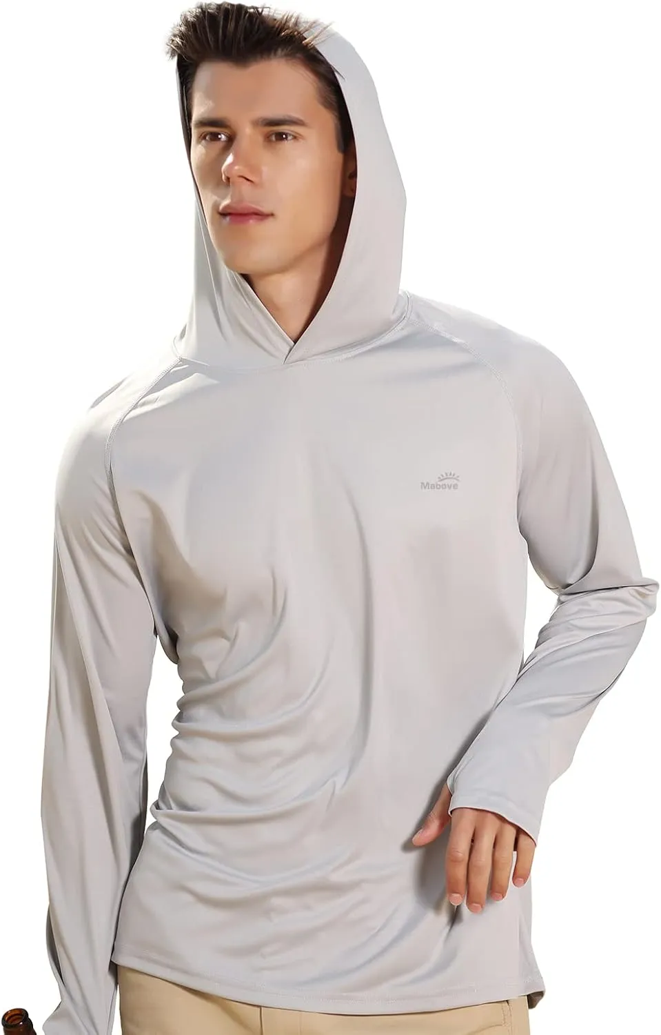 Men's UPF 50  Long Sleeve Sun Shirts UV Protection Hoodie Rash Guard Hiking Fishing Swim T Shirt