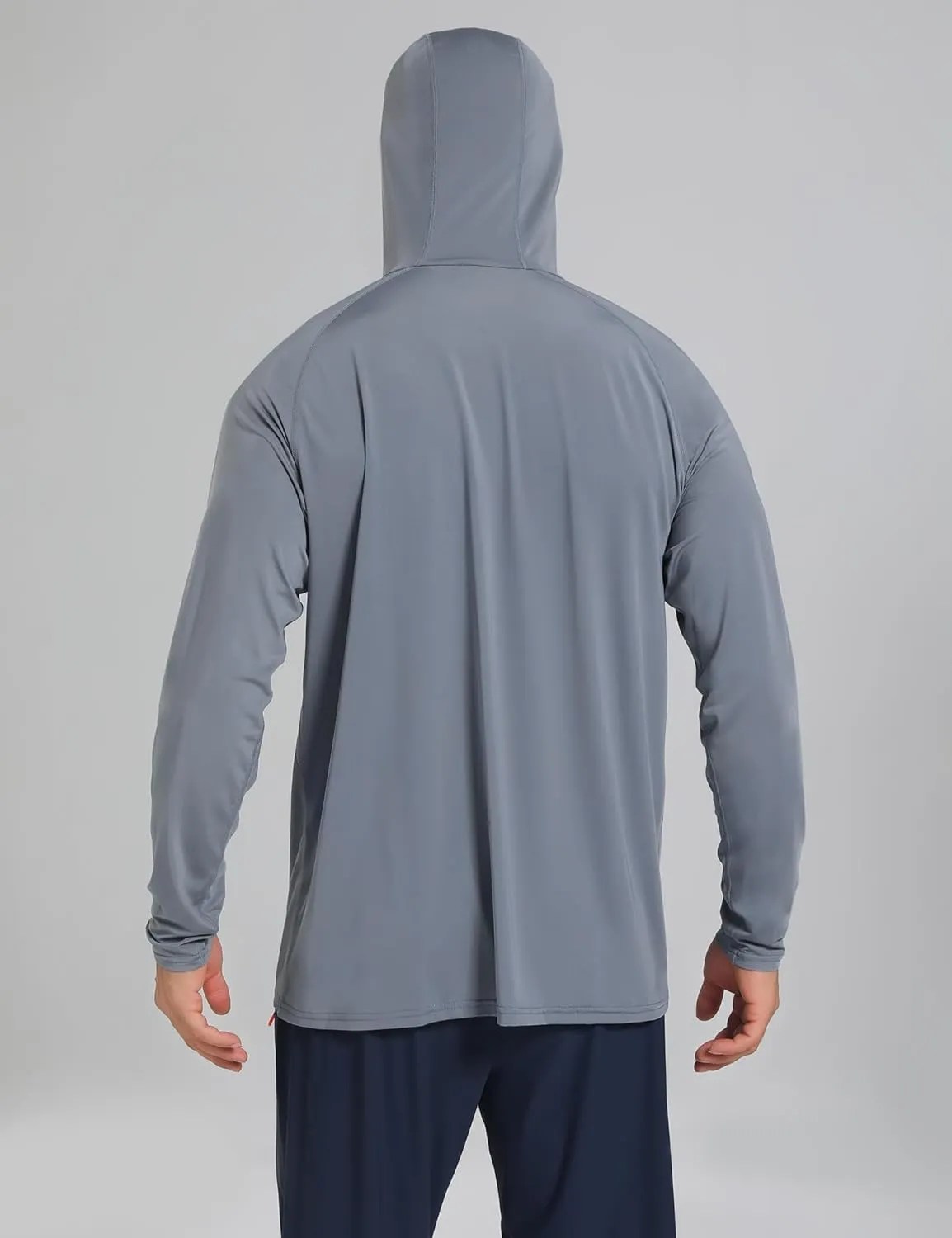 Men's UPF 50  Sun Protection Hoodie Shirts Long Sleeve Rash Guard Fishing Hiking SPF UV Shirt Quick Dry