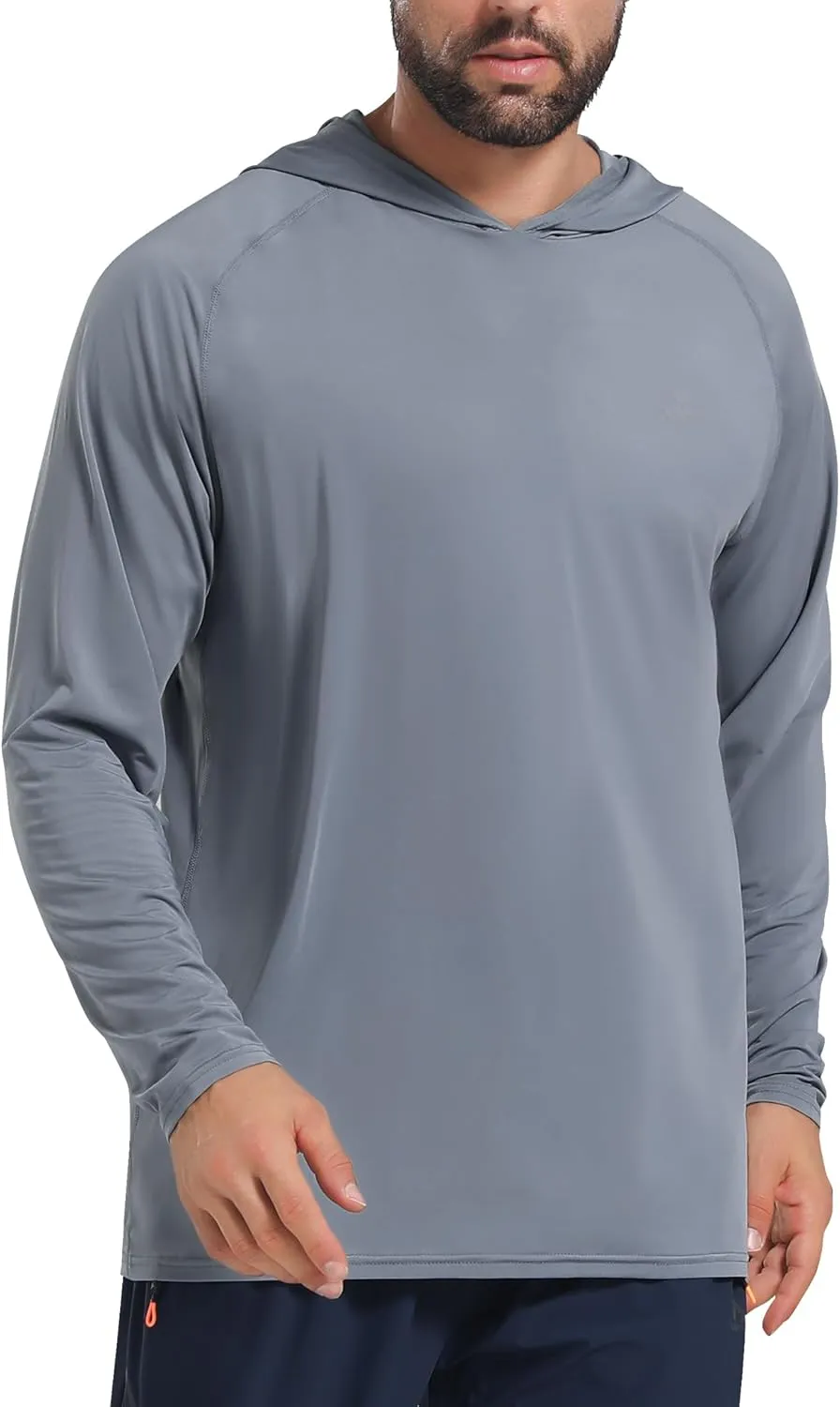 Men's UPF 50  Sun Protection Hoodie Shirts Long Sleeve Rash Guard Fishing Hiking SPF UV Shirt Quick Dry