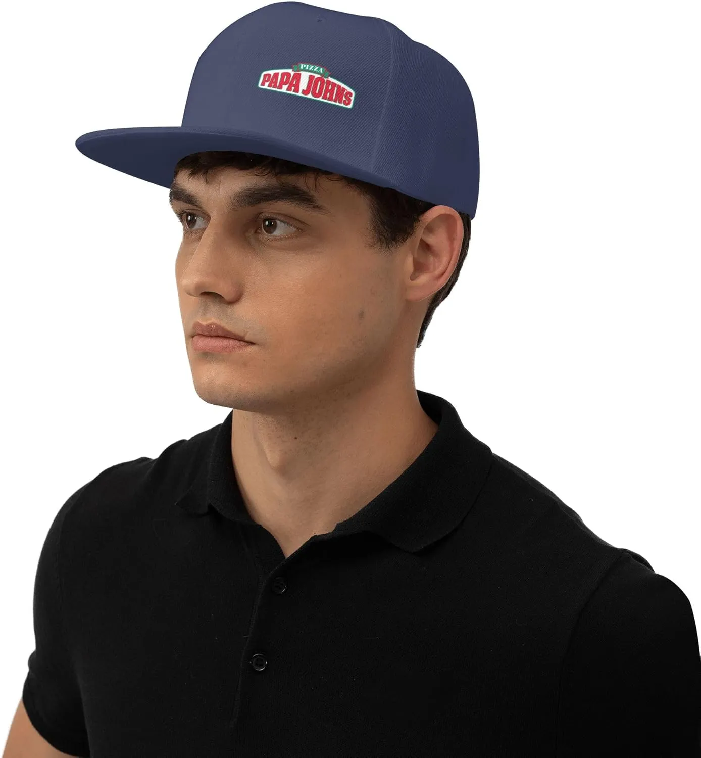 Men's Women's Logo Snapback Baseball Caps Adjustable Flat Bill Brim Caps Work Hat for Adult Unisex Women Men
