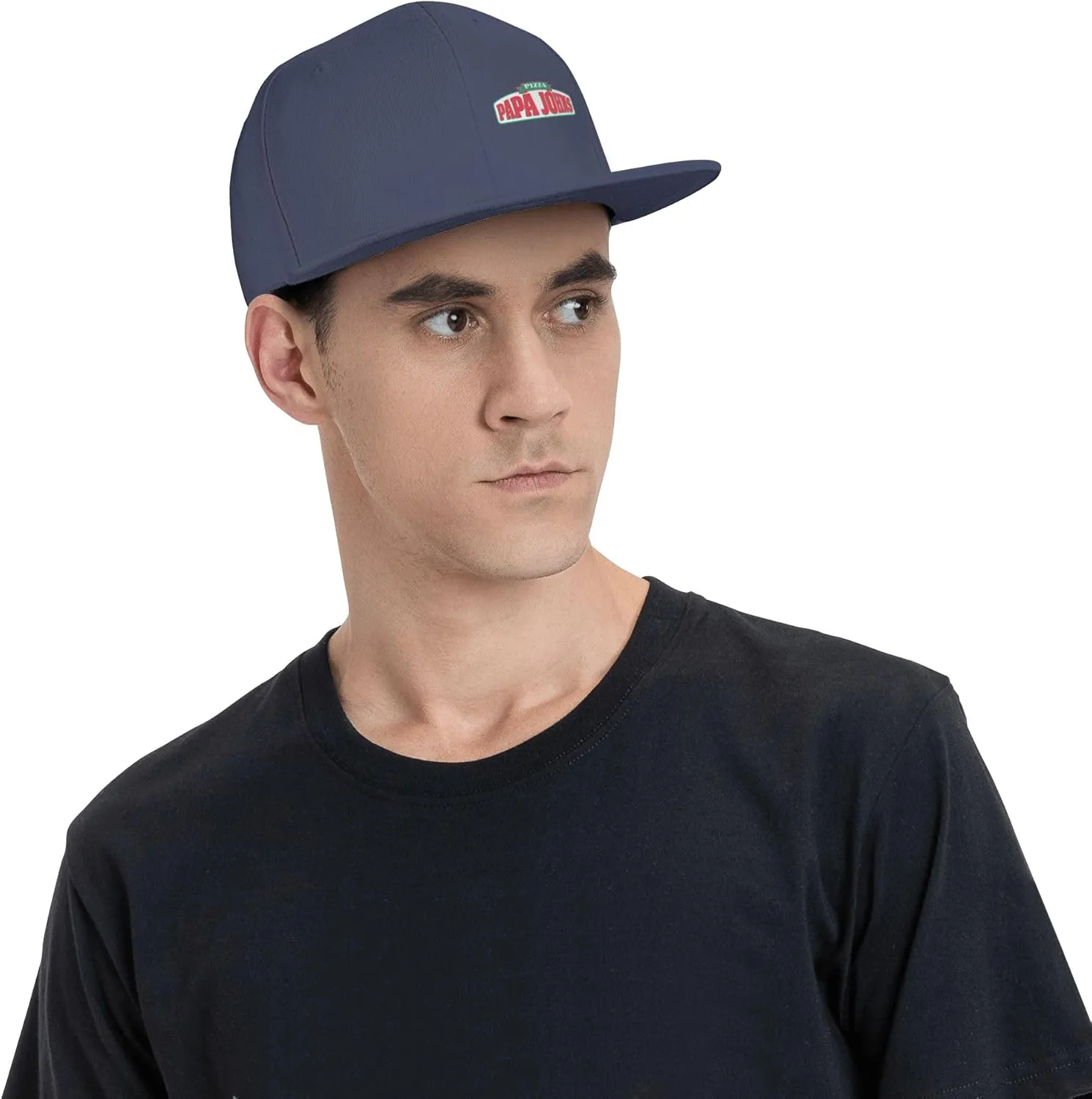 Men's Women's Logo Snapback Baseball Caps Adjustable Flat Bill Brim Caps Work Hat for Adult Unisex Women Men