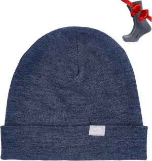 Merino Wool Beanie Men and Women – Cuff Merino Wool Hats for Men and Women - Unisex Adult Beanie Hat and Socks